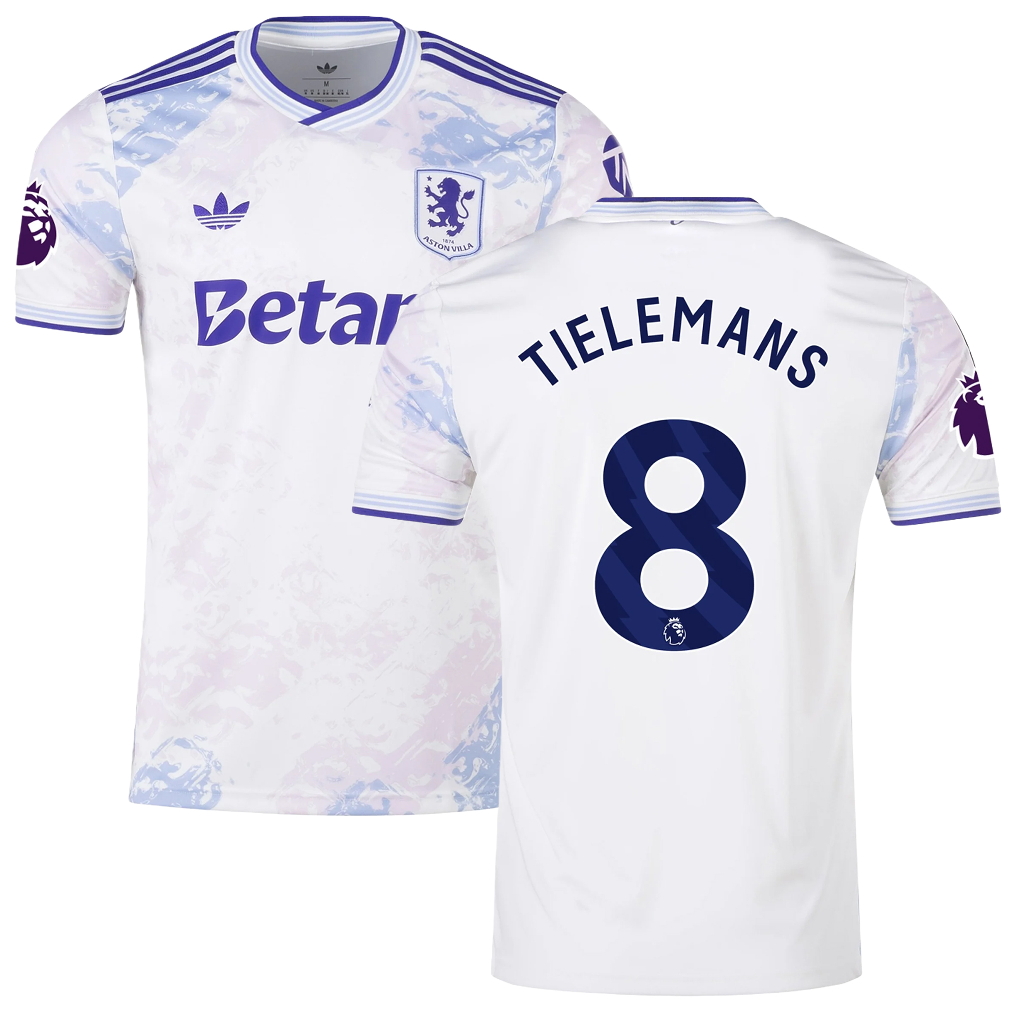 Mens 8 Youri Tielemans Aston Villa Third Jersey 2025-26 Football Shirt