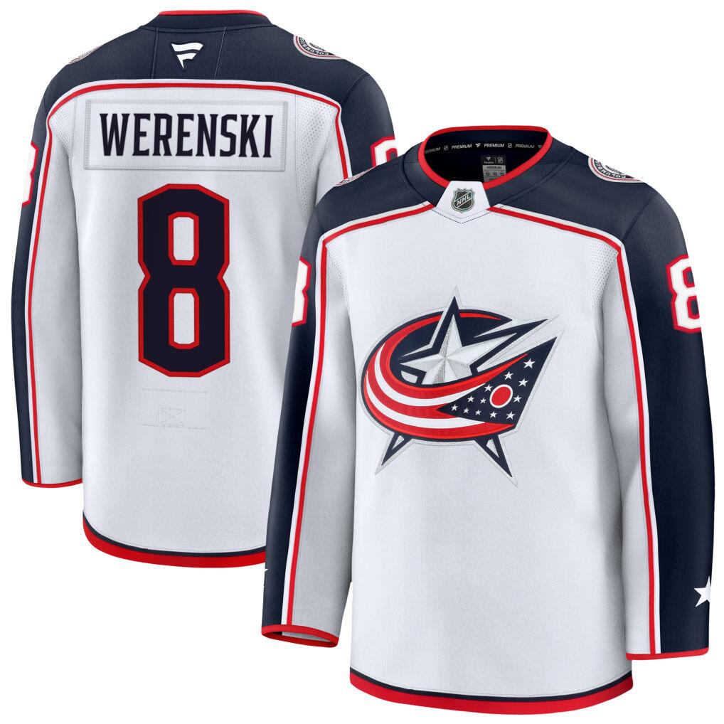 Men's Columbus Blue Jackets Jerseys #8 Zach Werenski Hockey Jerseys