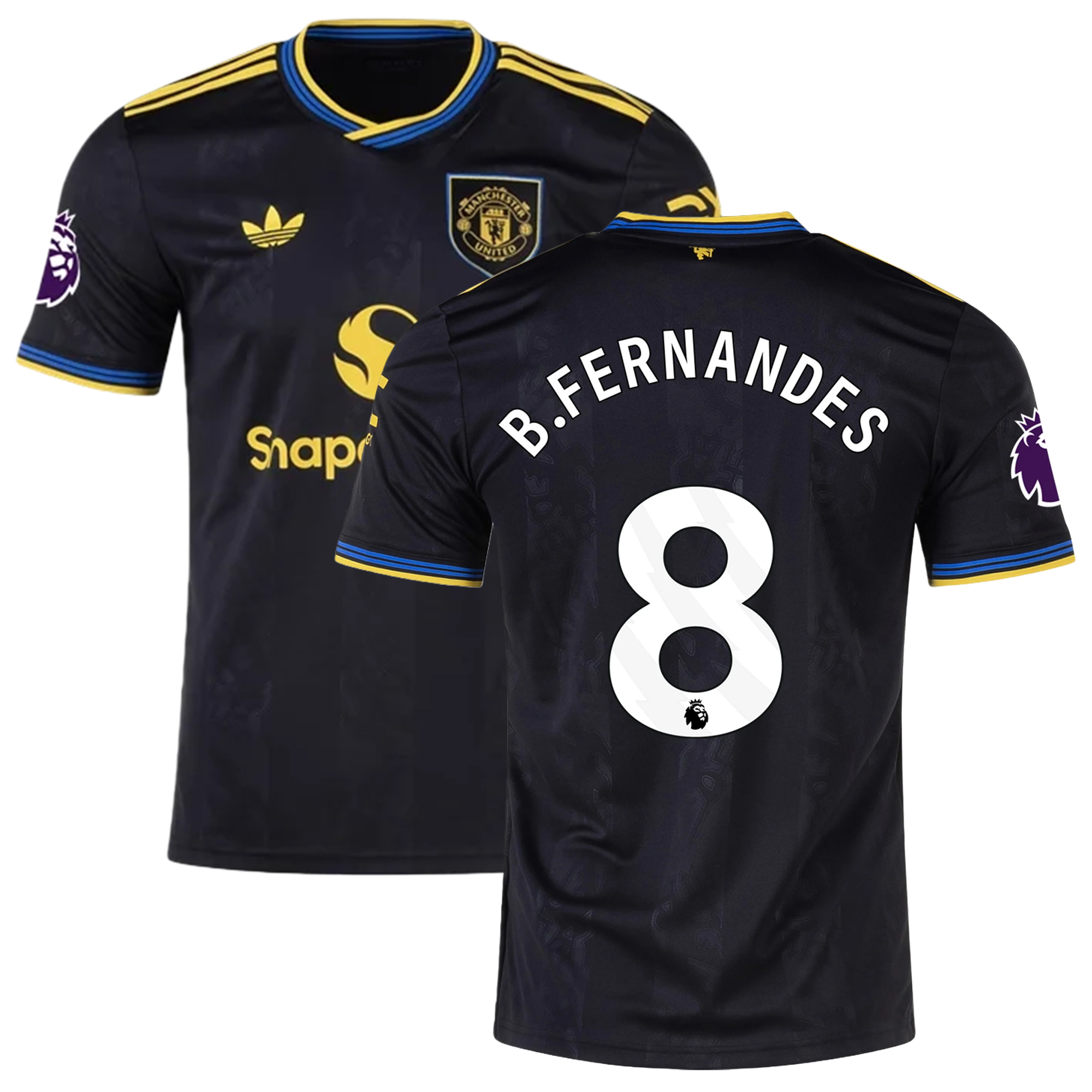 Mens 8 runo Fernandes Manchester United 2025-26 Third Jersey Football Shirt