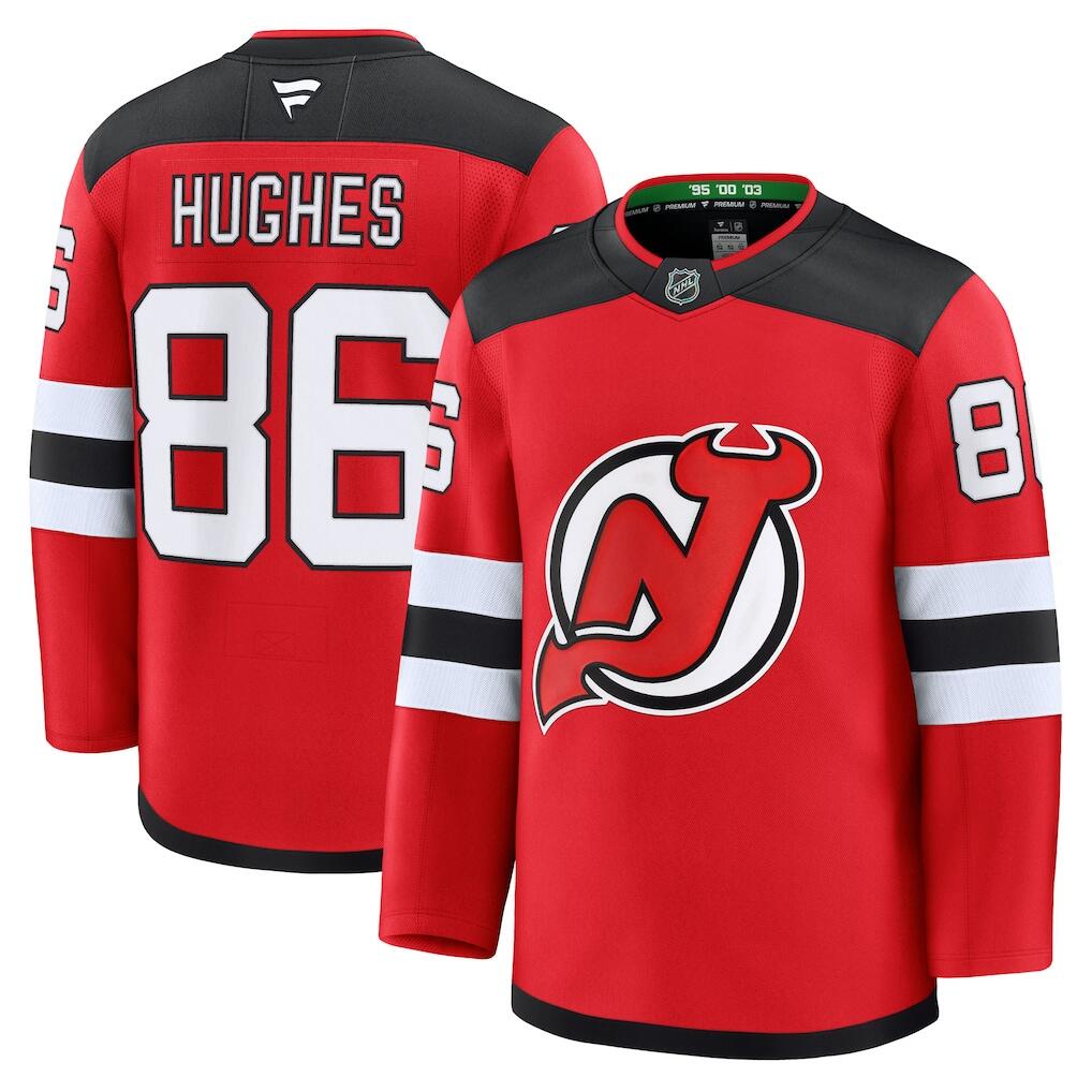 Men's New Jersey Devils Jerseys #86 Jack Hughes Hockey Jerseys