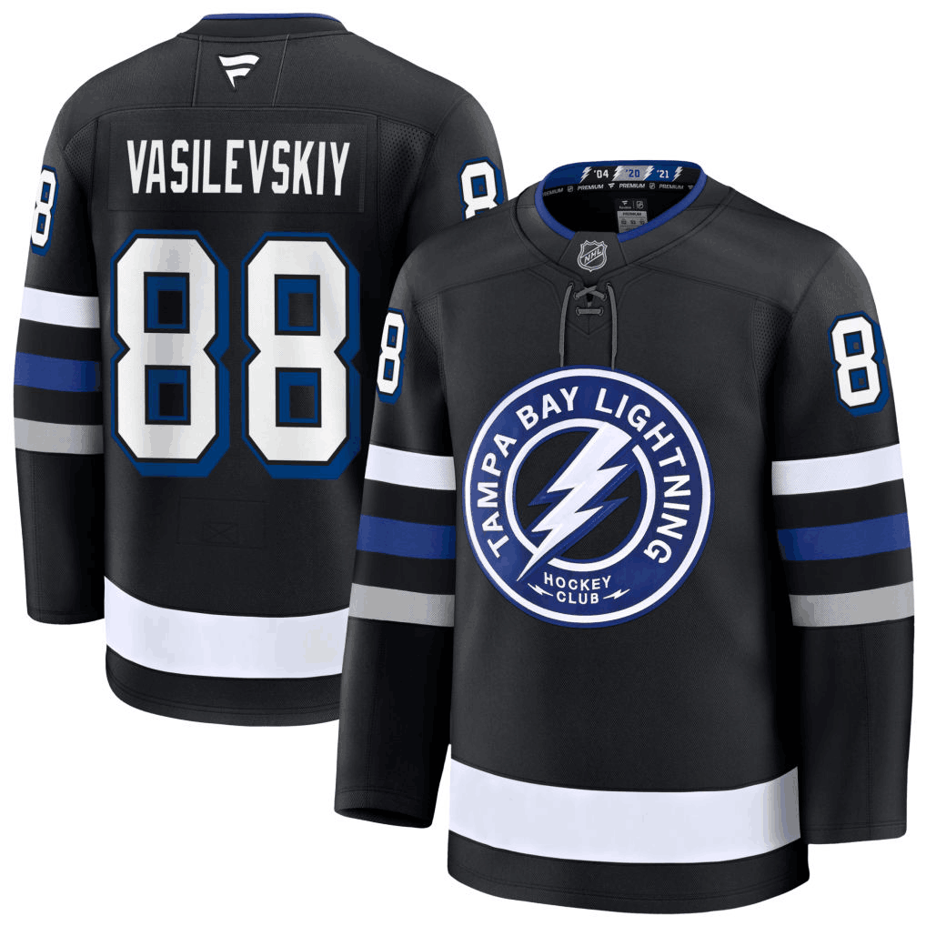 Men's Tampa Bay Lightning Jerseys #88 Andrei Vasilevskiy Hockey Jerseys