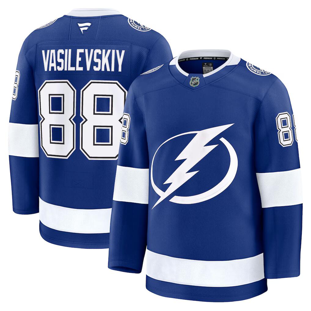 Men's Tampa Bay Lightning Jerseys #88 Andrei Vasilevskiy Hockey Jerseys