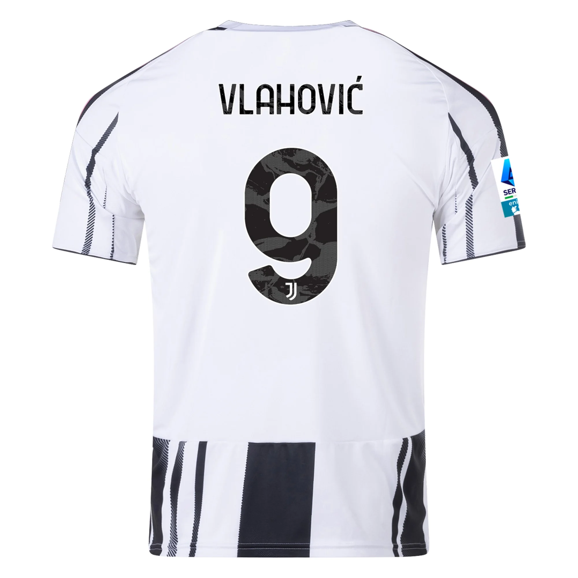 Mens 9 Dušan Vlahović Juventus 2025-26 Home Jersey Football Shirt