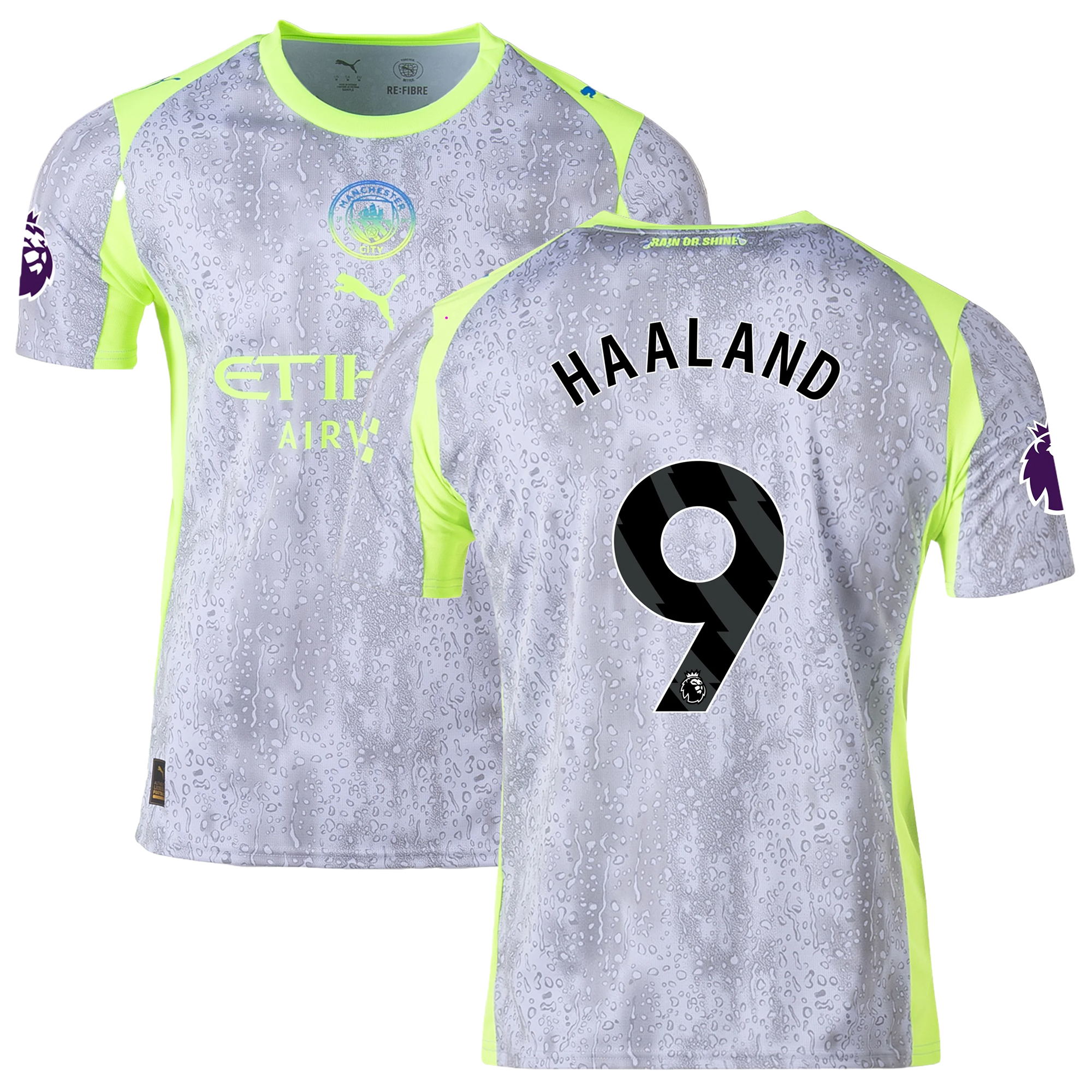Mens 9 Erling Haaland Manchester City Third Jersey 2025-26 Football Shirt
