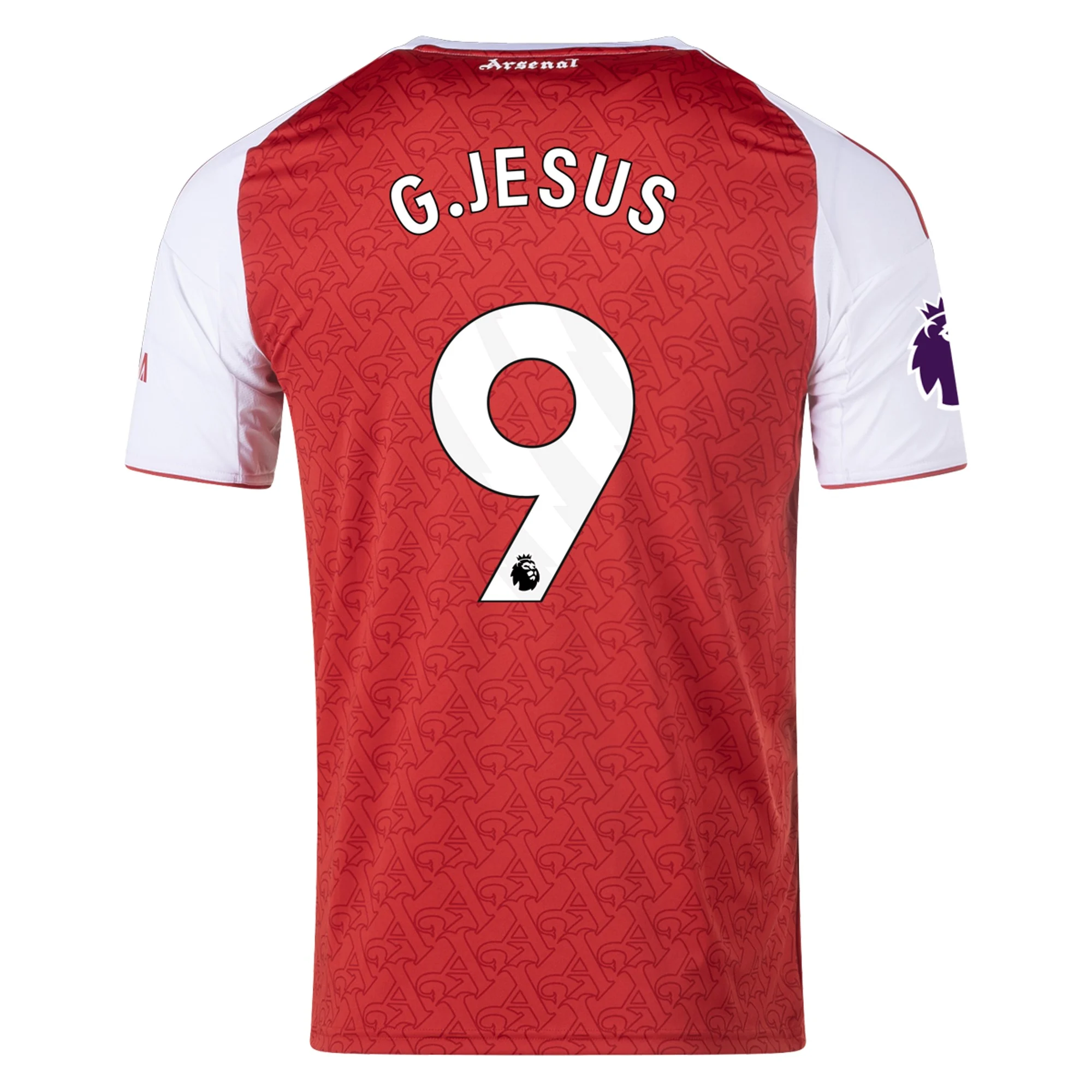 Mens 9 Gabriel Jesus Arsenal 2025-26 Home Jersey Football Shirt