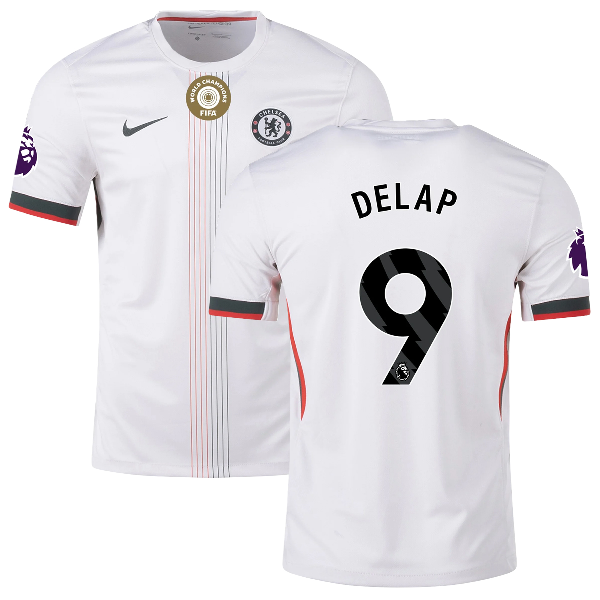 Mens 9 Liam Delap Chelsea Away Jersey 2025-26 Football Shirt