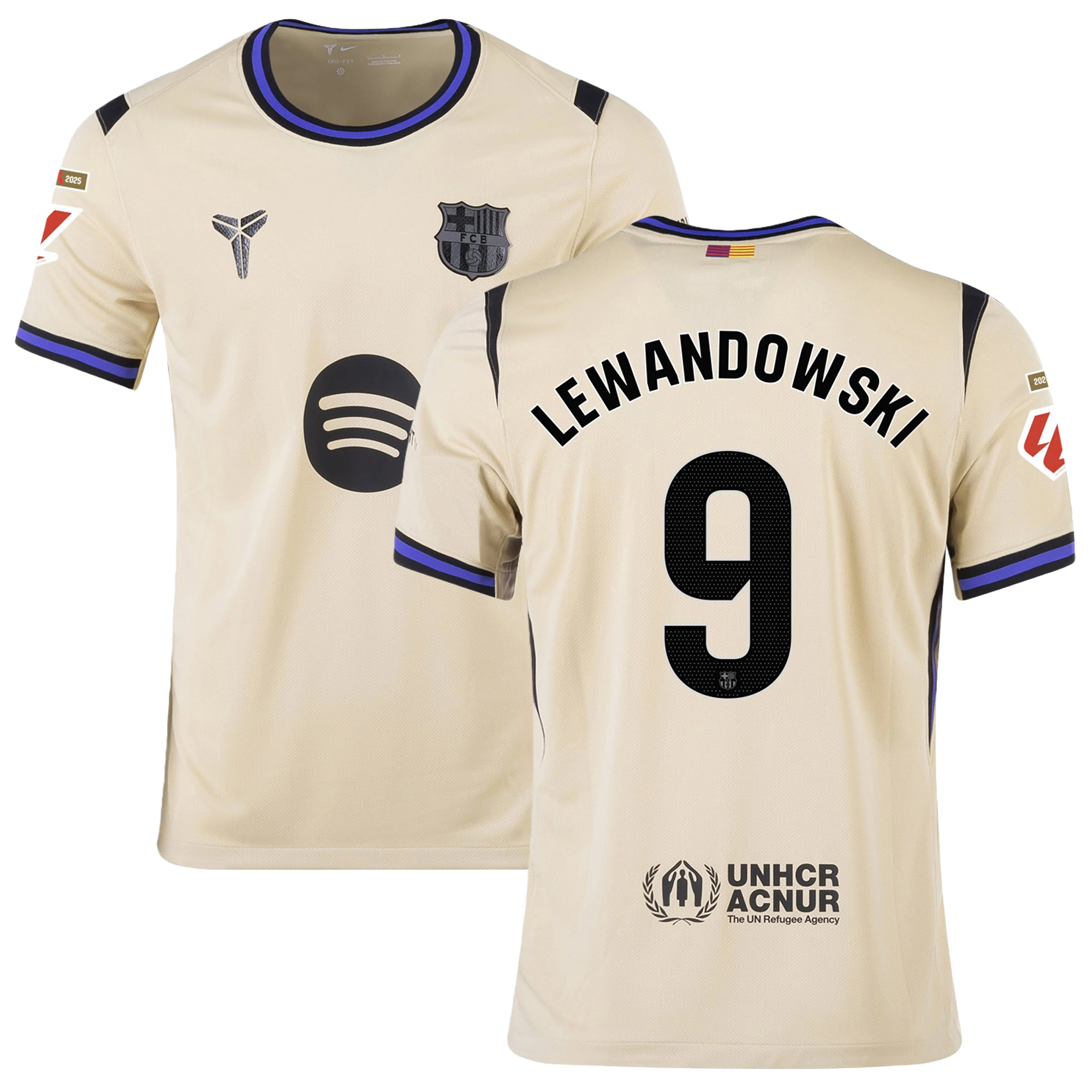 Mens 9 Robert Lewandowski Barcelona Away Jersey Football Shirt