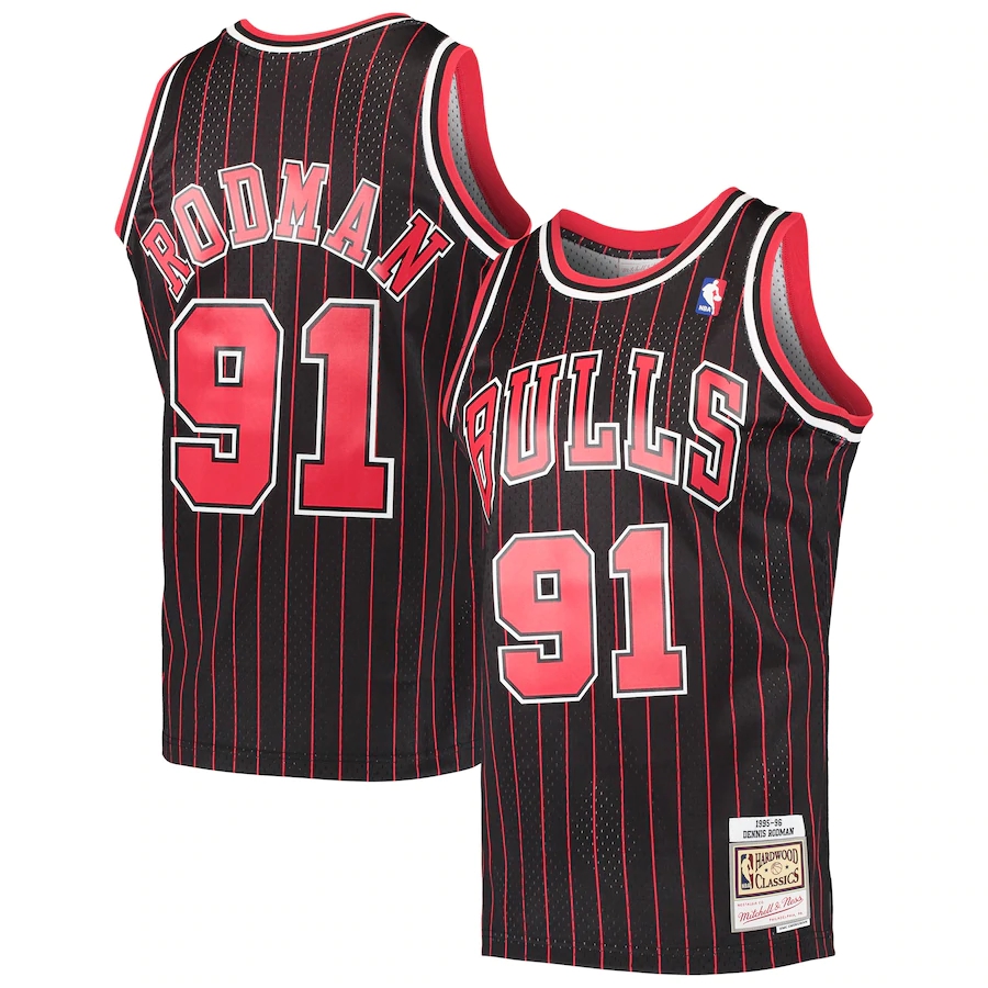 Men's Chicago Bulls Jerseys #91 Dennis Rodman Basketball Jerseys