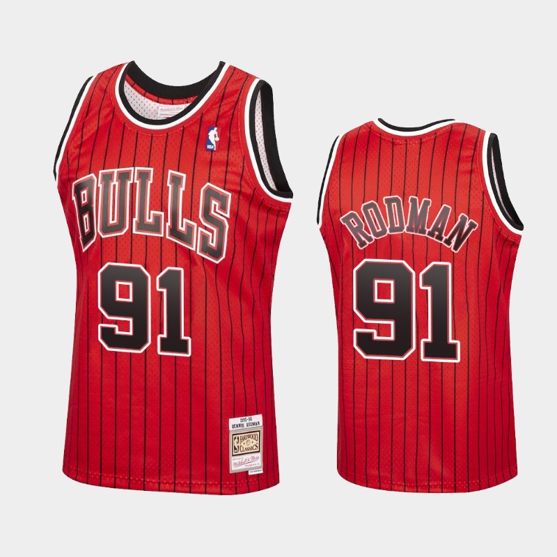 Men's Chicago Bulls Jerseys #91 Dennis Rodman Basketball Jerseys