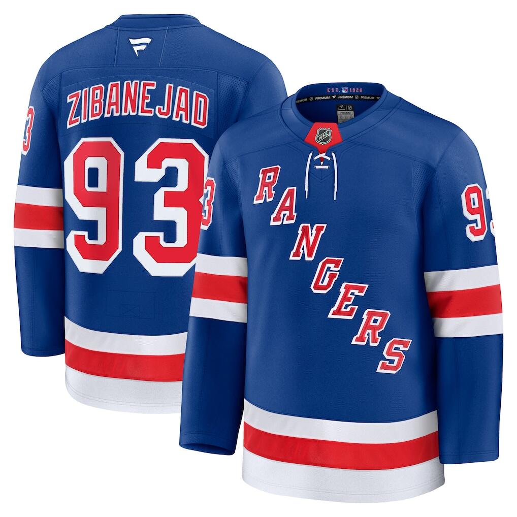 Men's New York Rangers Jerseys #93 Mika Zibanejad Hockey Jerseys