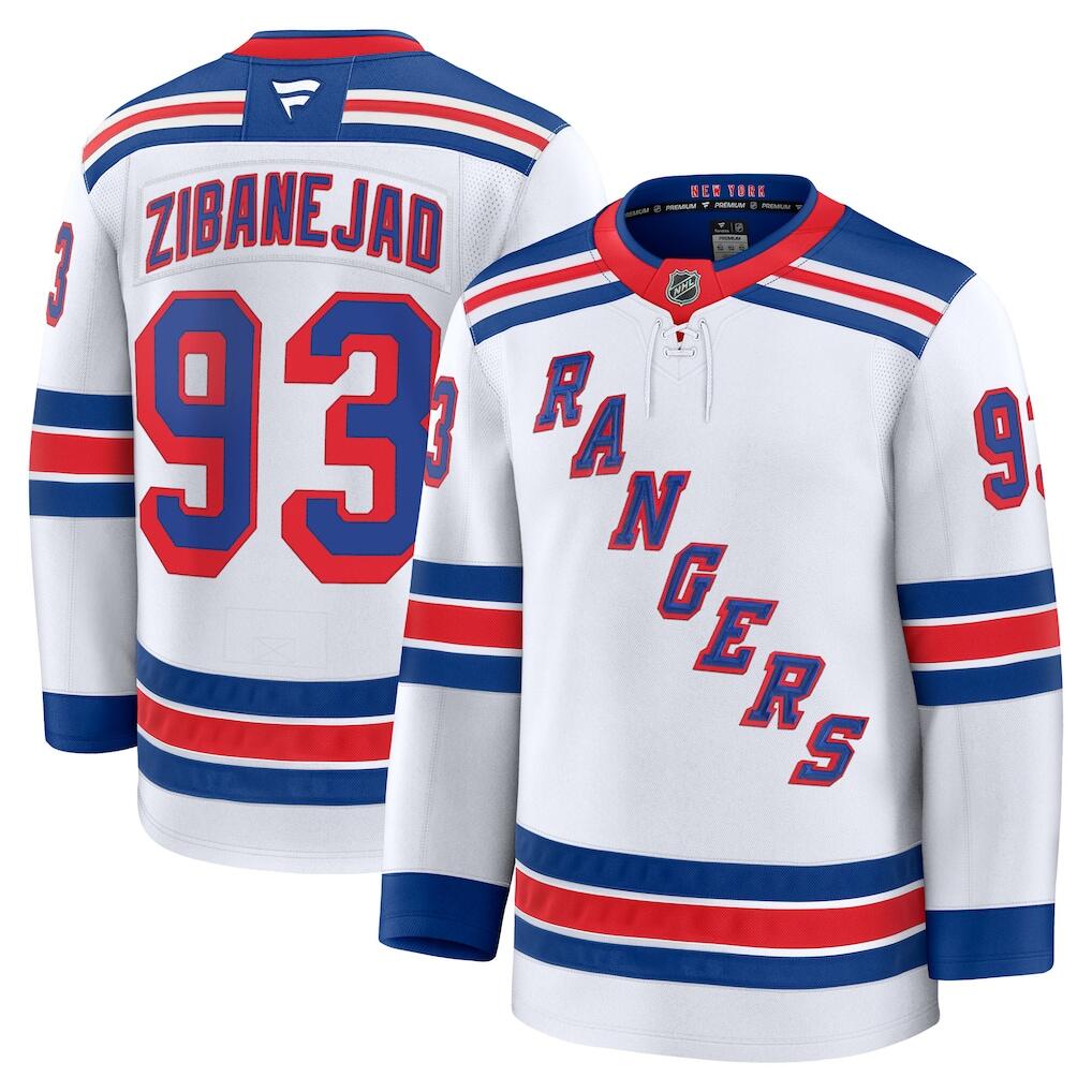Men's New York Rangers Jerseys #93 Mika Zibanejad Hockey Jerseys