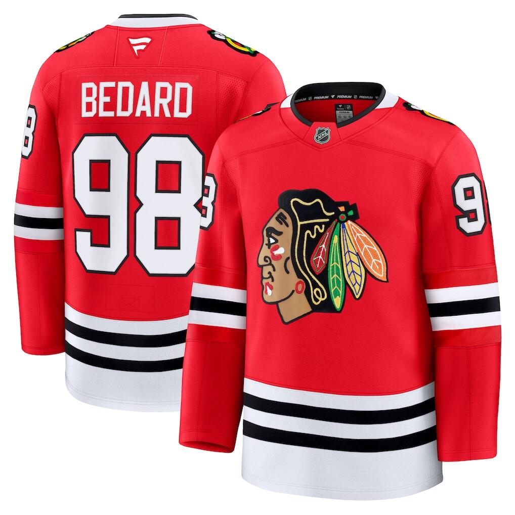 Men's Chicago Blackhawks Jerseys #98 Connor Bedard Hockey Jerseys