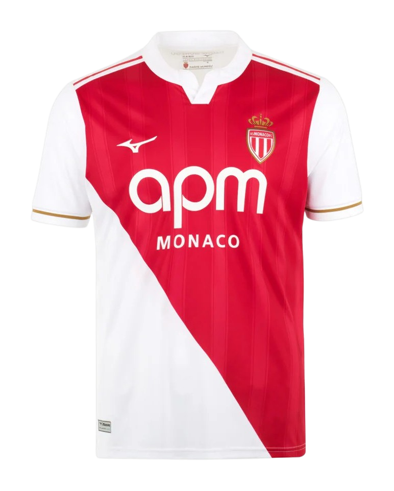 Mens AS Monaco Home Jersey 2025-26 Football Shirt