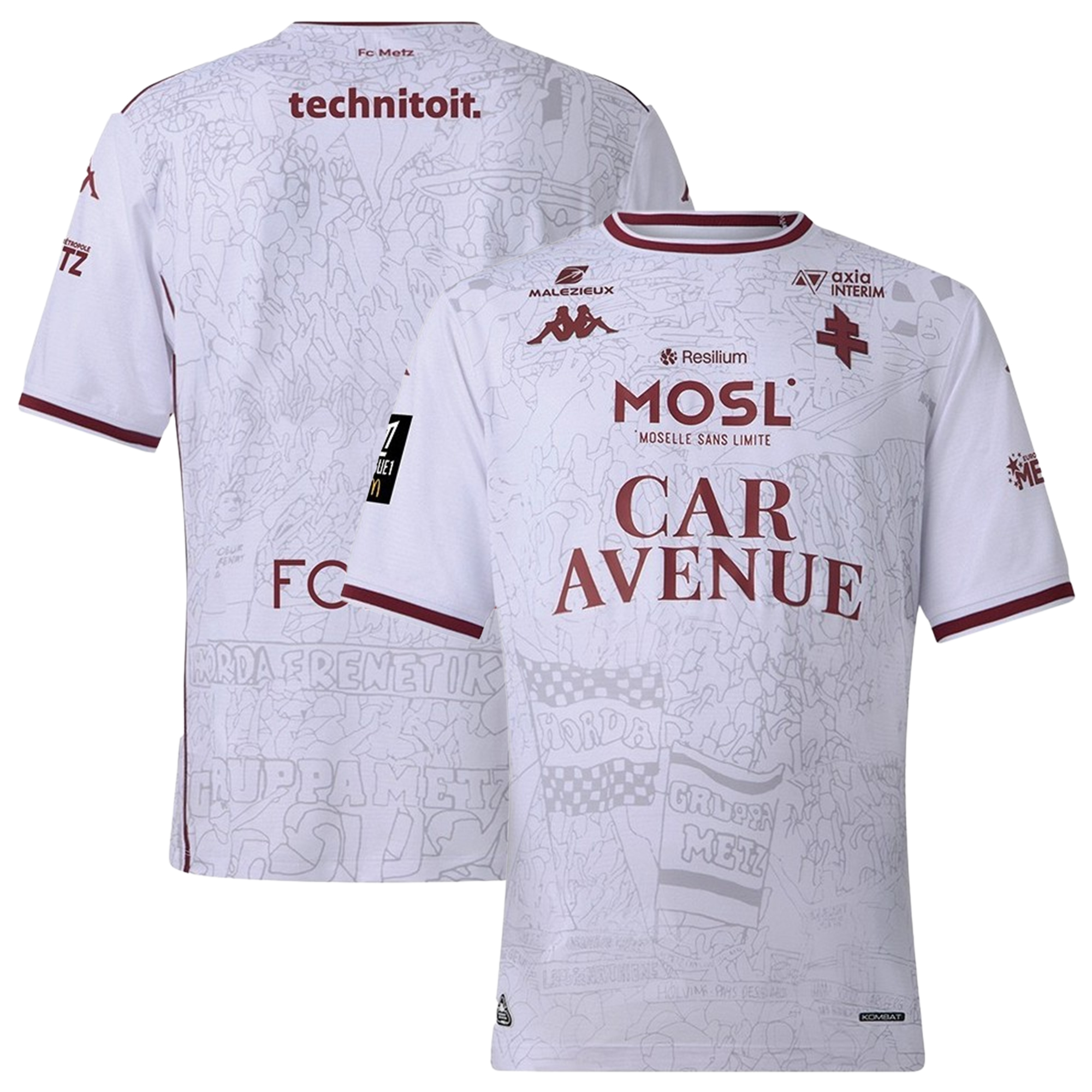 Mens FC Metz Away Jersey 2025-26 Football Shirt