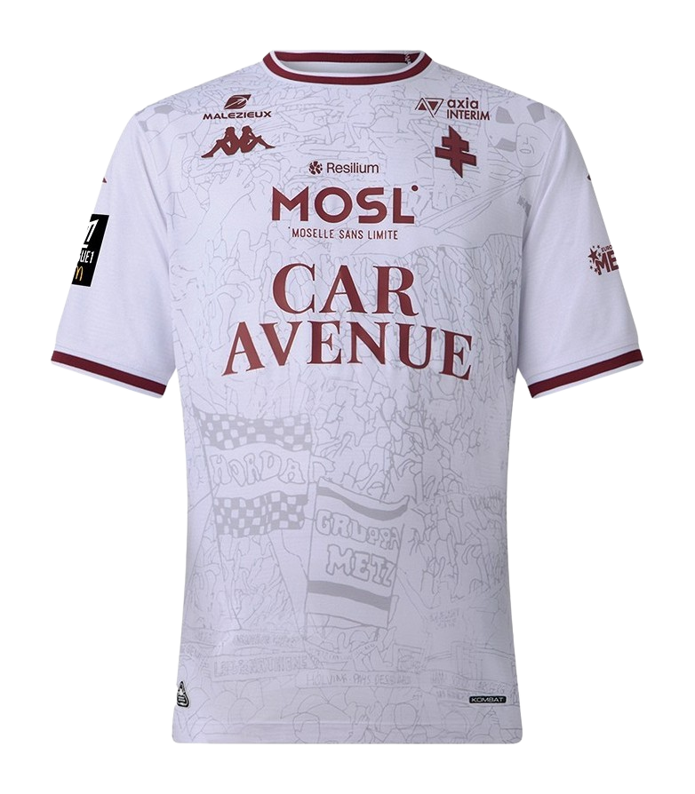 Mens FC Metz Away Jersey 2025-26 Football Shirt
