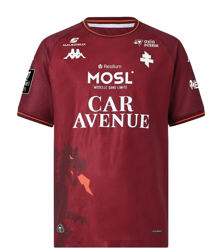 Mens FC Metz Home Jersey 2025-26 Football Shirt