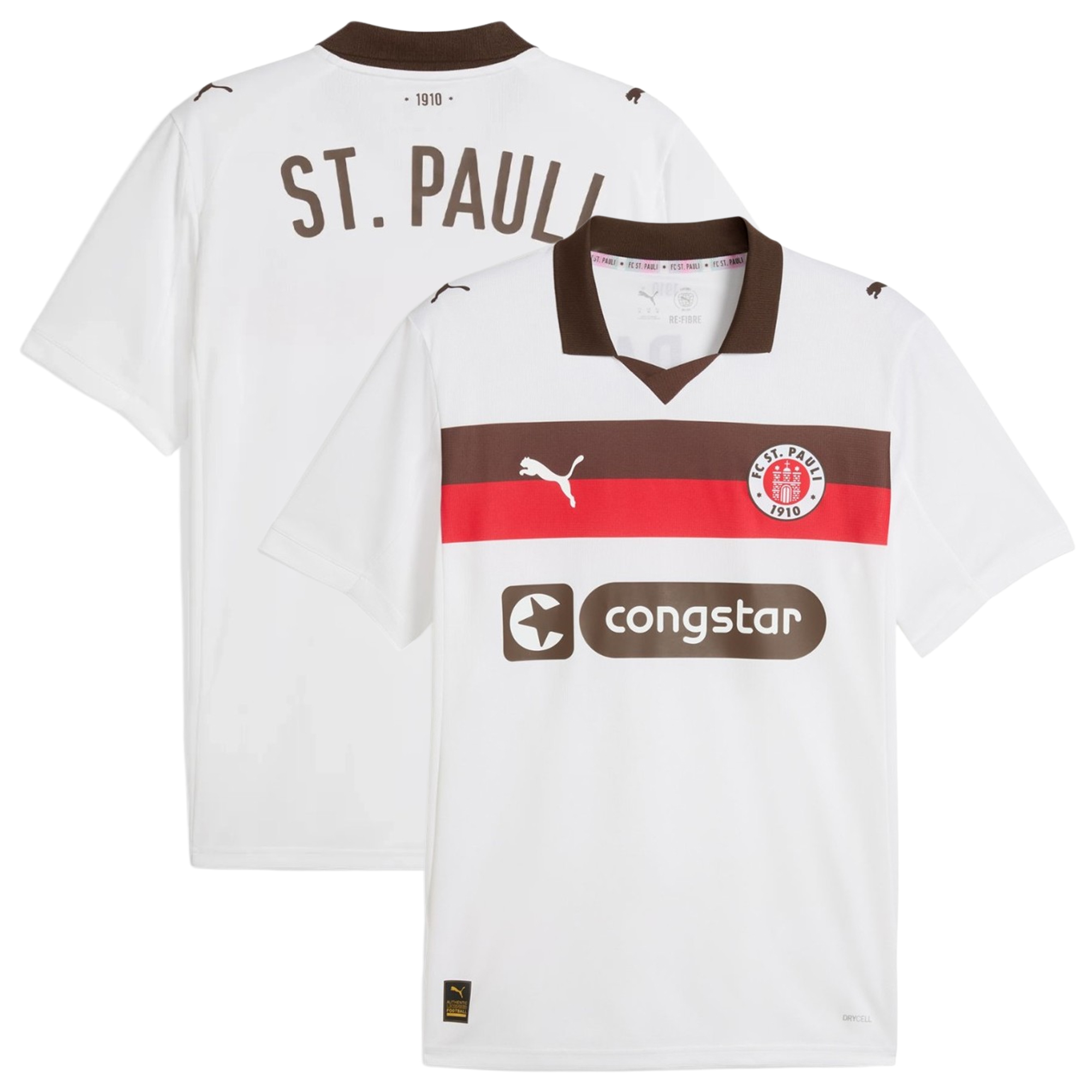 Mens FC St. Pauli Away Jersey 2025-26 Football Shirt