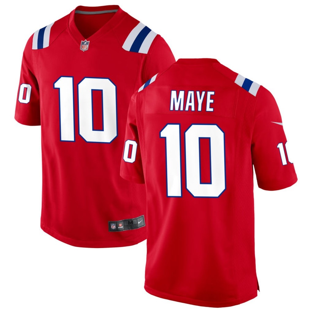 Men's New England Patriots Jerseys - #10 Drake Maye