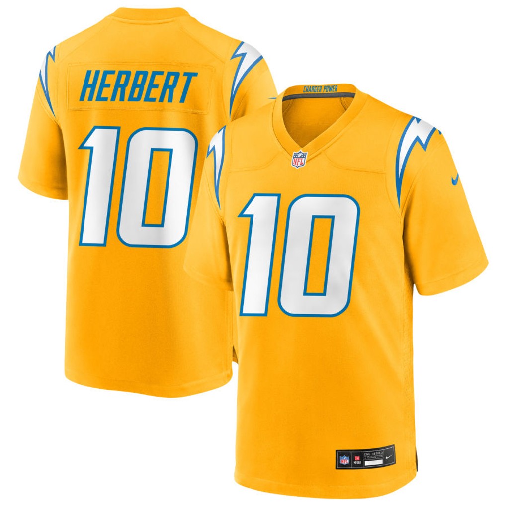 Men's Los Angeles Chargers Jerseys #10 Justin Herbert Football Jerseys