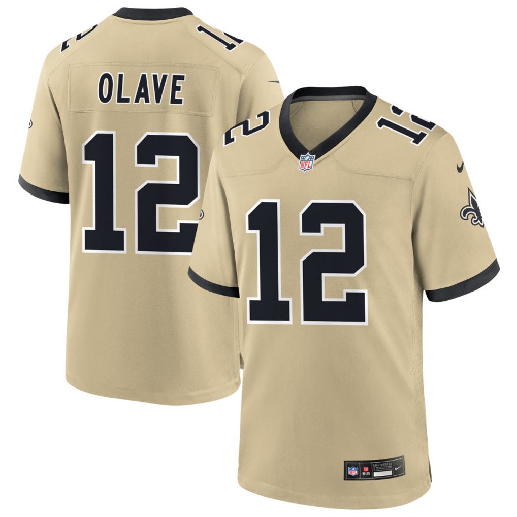 Men's New Orleans Saints Jerseys #12 Chris Olave Football Jerseys