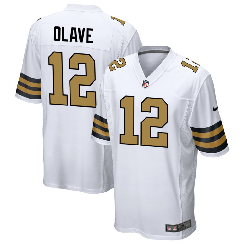 Men's New Orleans Saints Jerseys #12 Chris Olave Football Jerseys