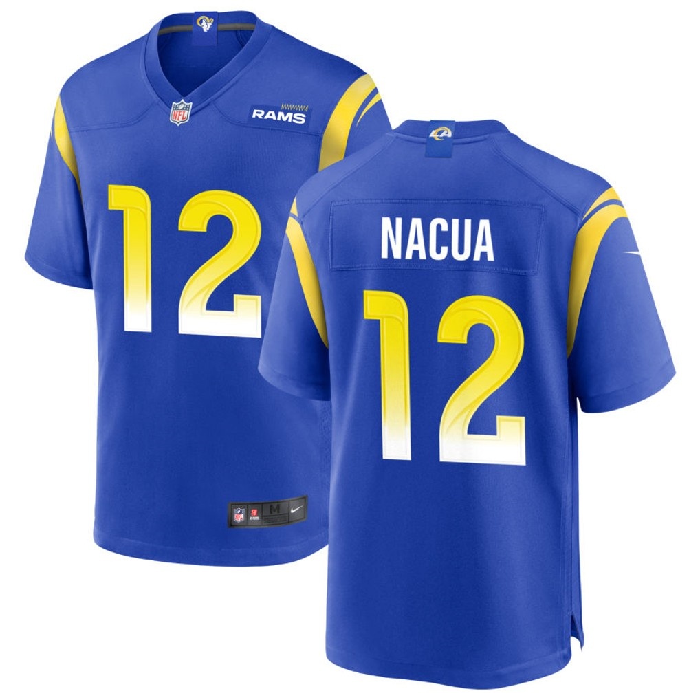 Men's Los Angeles Rams Jerseys #12 Puka Nacua Football Jerseys