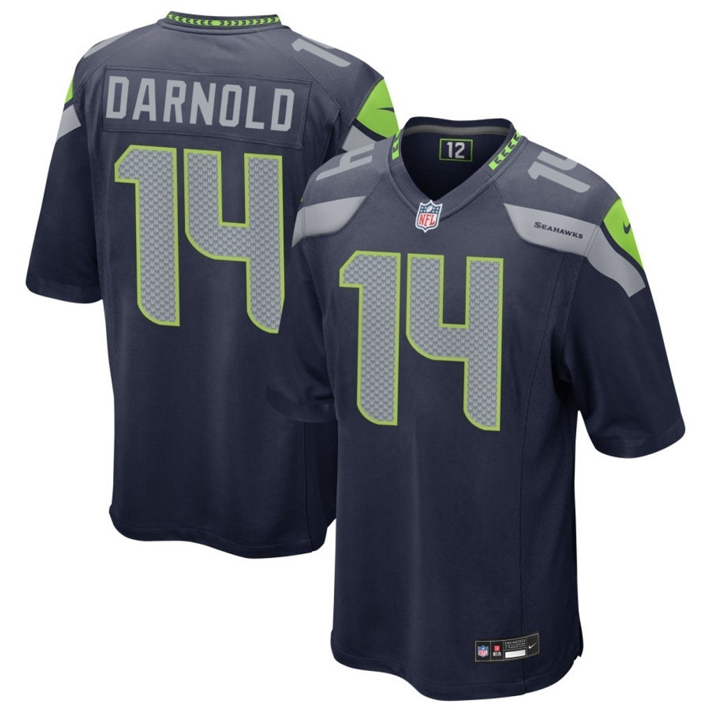 Men's Seattle Seahawks Jerseys #14 Sam Darnold Football Jerseys