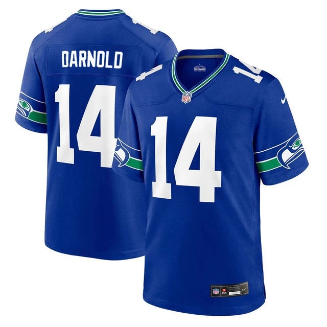 Men's Seattle Seahawks Jerseys #14 Sam Darnold Football Jerseys