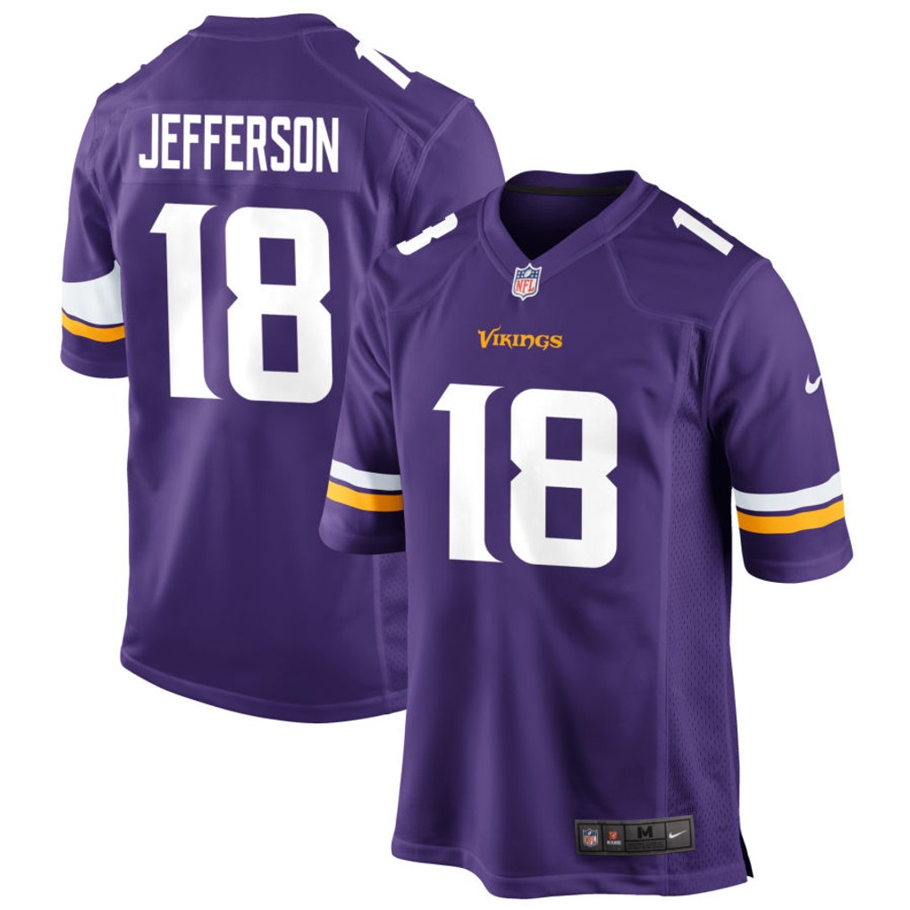 Men's Minnesota Vikings Jerseys #18 Justin Jefferson Football Jerseys