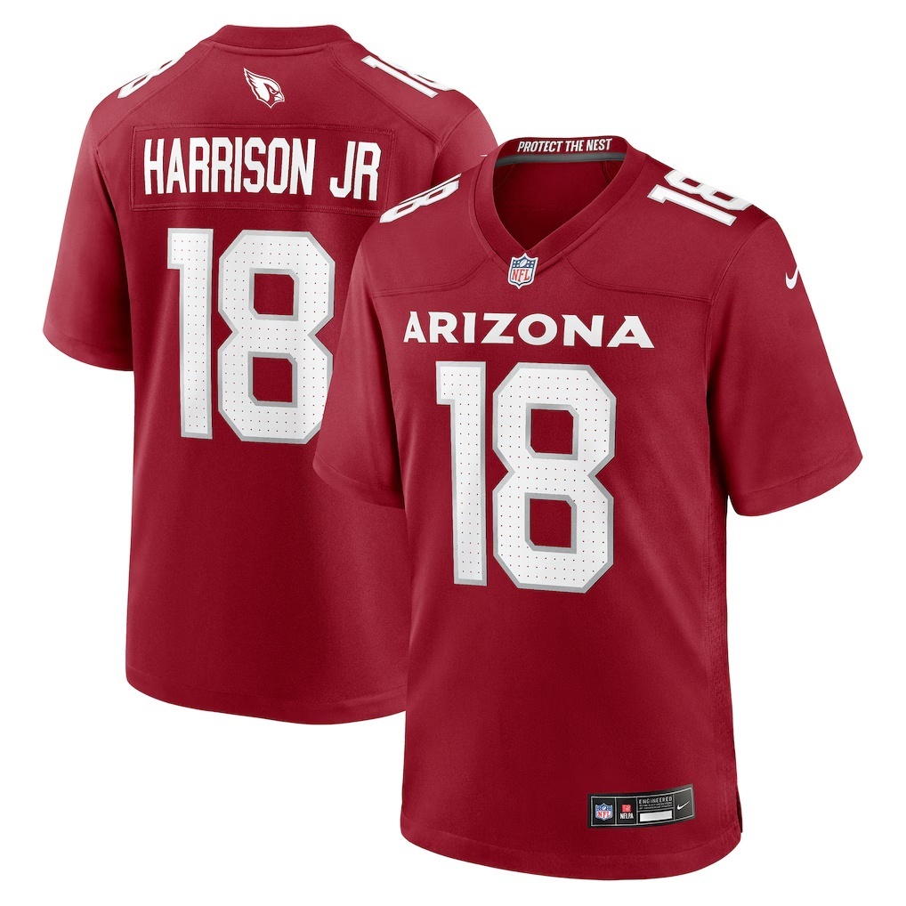 Men's Arizona Cardinals Jerseys #18 Marvin Harrison Jr. Football Jerseys