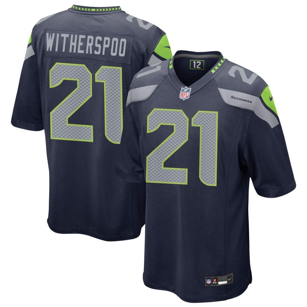 Men's Seattle Seahawks Jerseys #21 Devon Witherspoon Football Jerseys