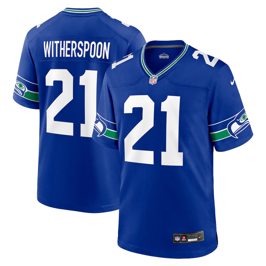 Men's Seattle Seahawks Jerseys #21 Devon Witherspoon Football Jerseys