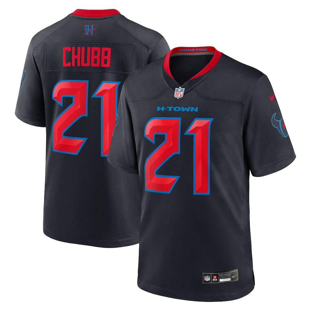Men's Houston Texans Jerseys #21 Nick Chubb Football Jerseys