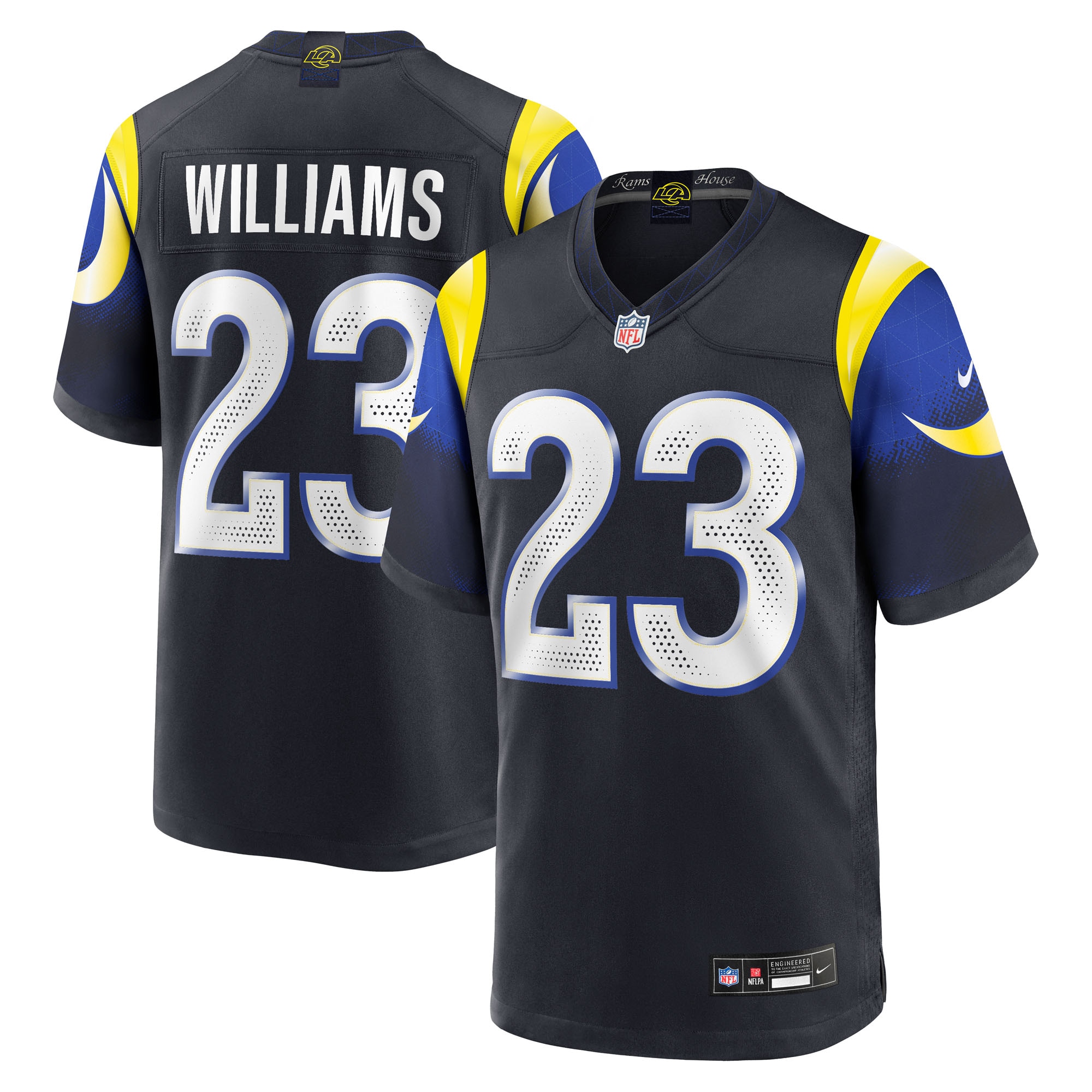 Men's Los Angeles Rams Jerseys #23 Kyren Williams Football Jerseys
