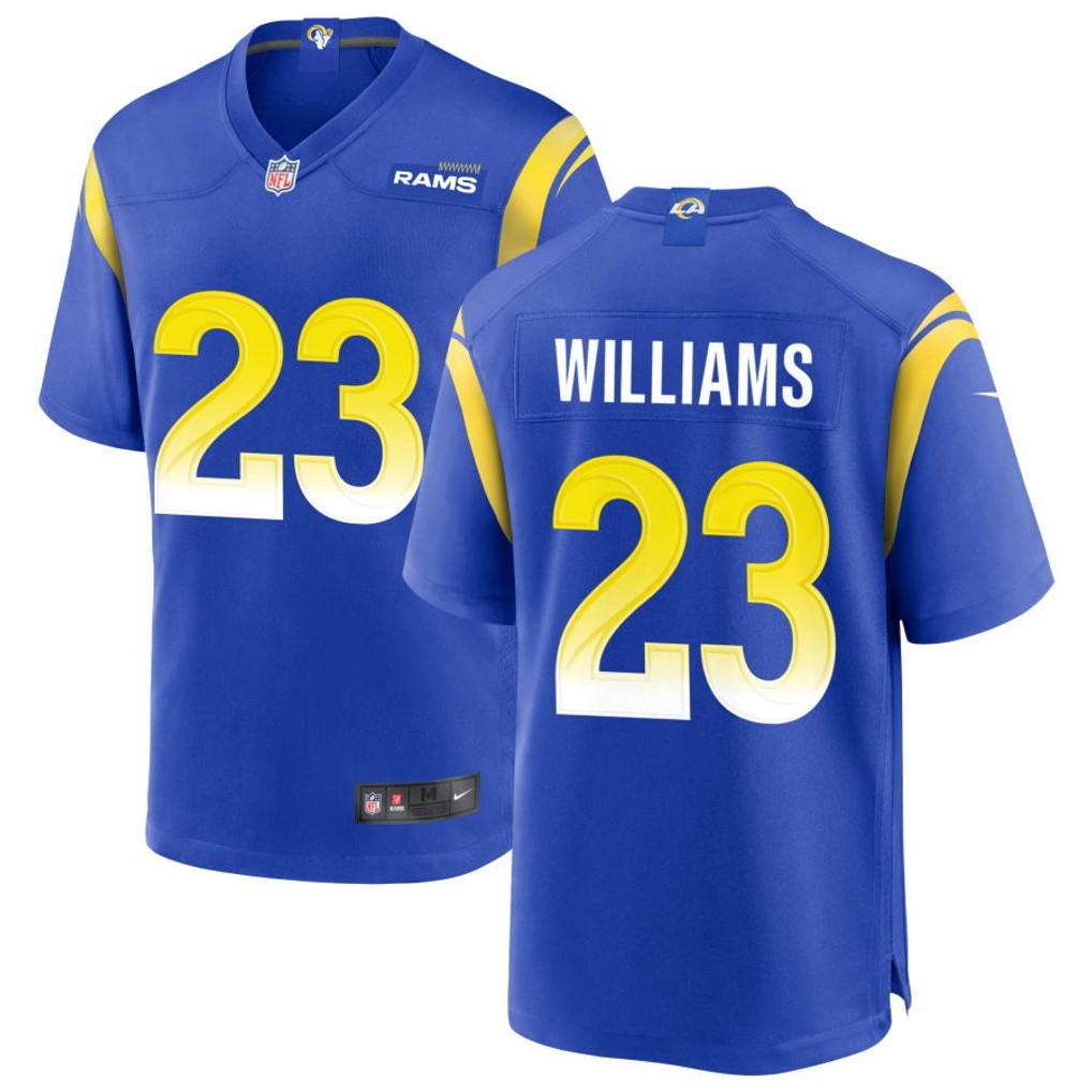 Men's Los Angeles Rams Jerseys #23 Kyren Williams Football Jerseys