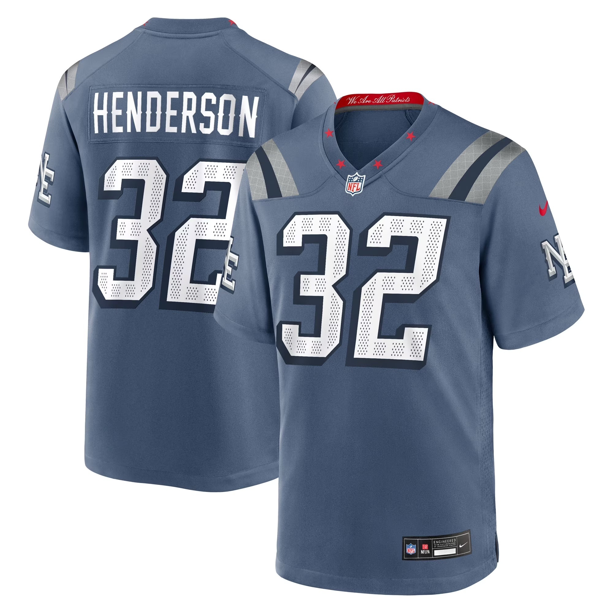 Men's New England Patriots Jerseys 32# TreVeyon Henderson Football Jerseys