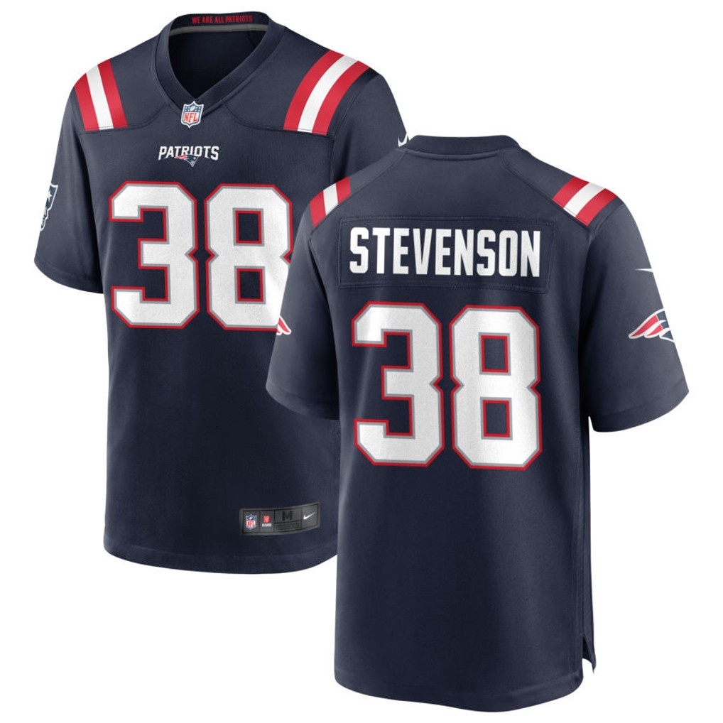 Men's New England Patriots Jerseys #38 Rhamondre Stevenson TreVeyon Henderson Football Jerseys