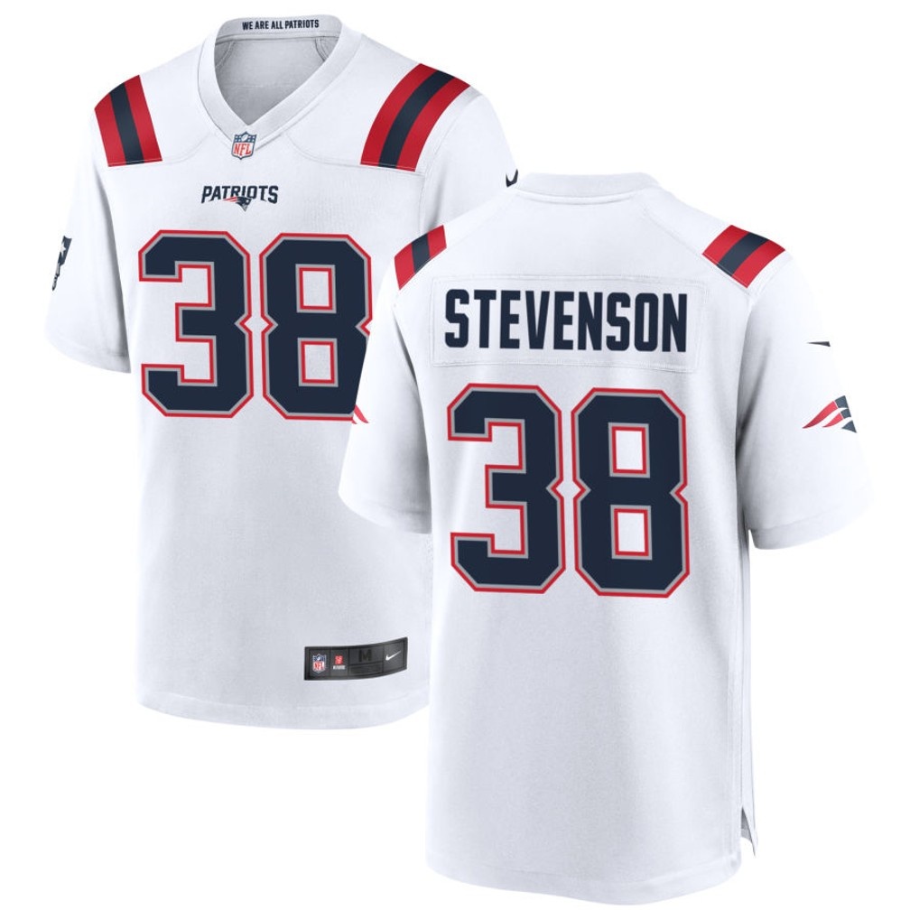 Men's New England Patriots Jerseys #38 Rhamondre Stevenson TreVeyon Henderson Football Jerseys