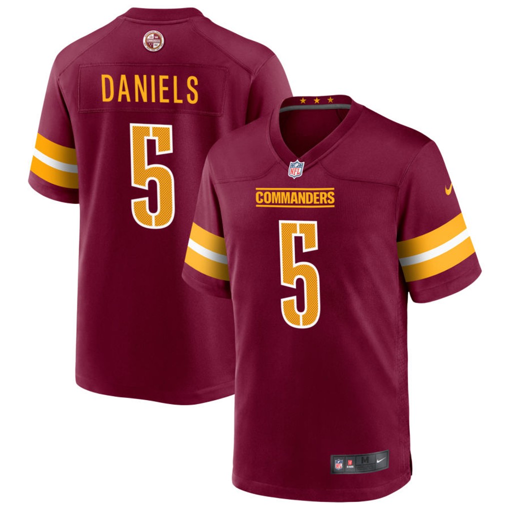 Men's Washington Commanders Jerseys #5 Jayden Daniels Football Jerseys