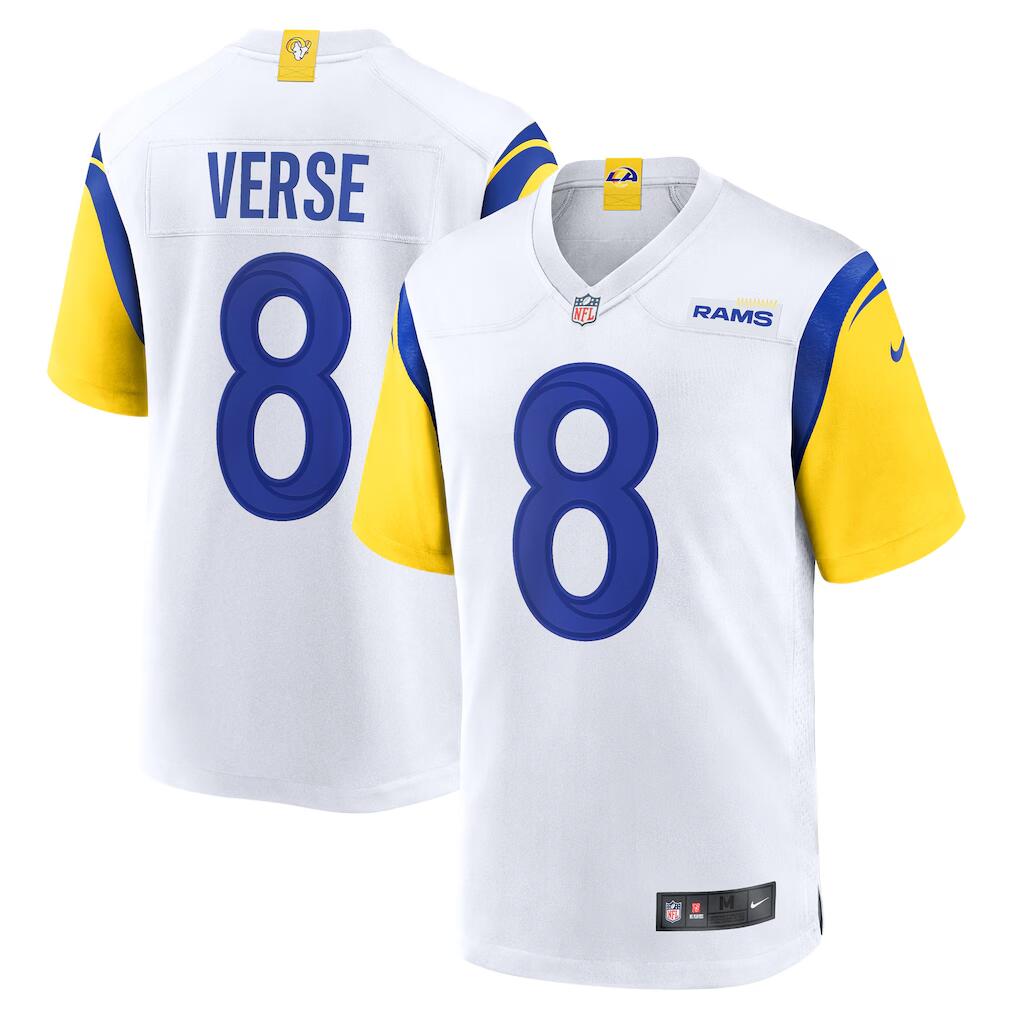 Men's Los Angeles Rams Jerseys #8 Jared Verse Football Jerseys