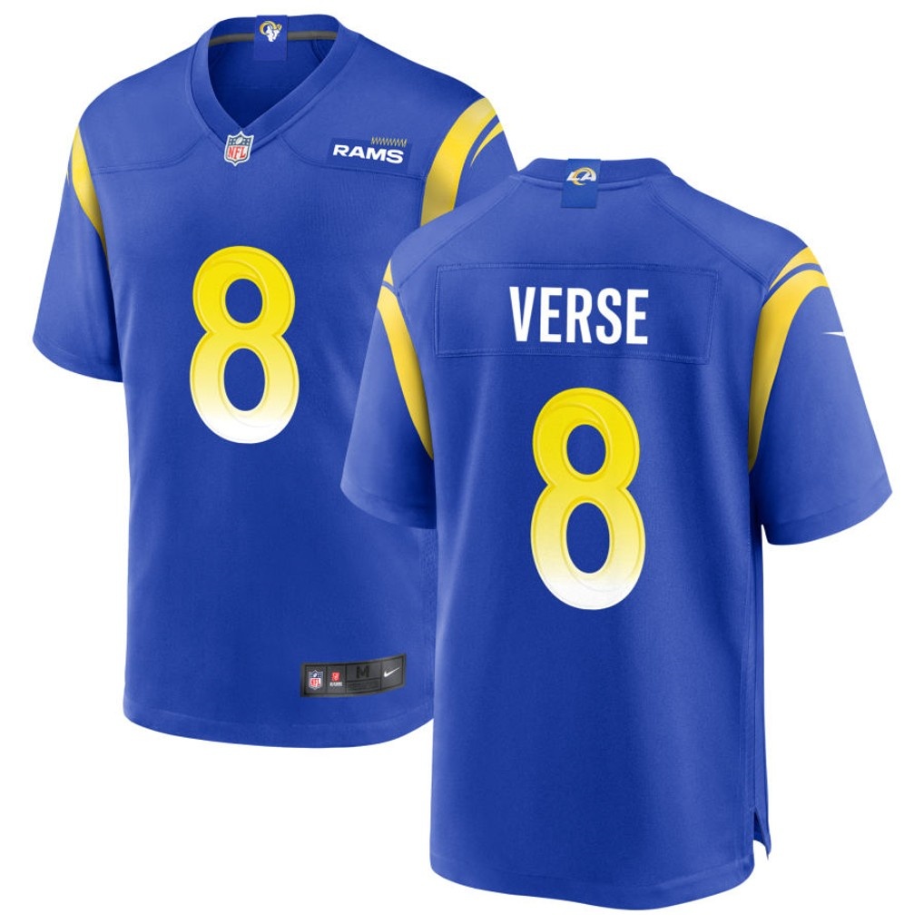 Men's Los Angeles Rams Jerseys #8 Jared Verse Football Jerseys