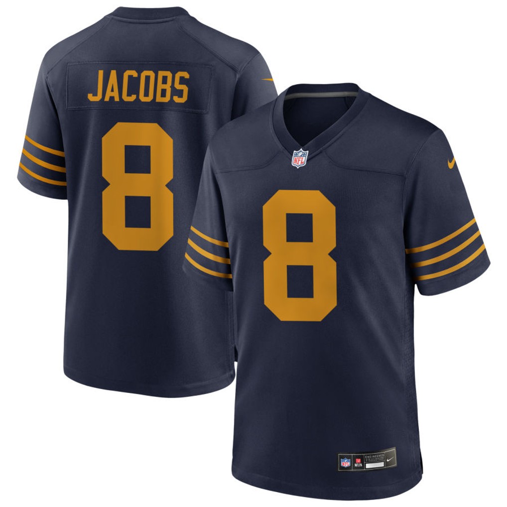 Men's Green Bay Packers Jerseys #8 Josh Jacobs Football Jerseys