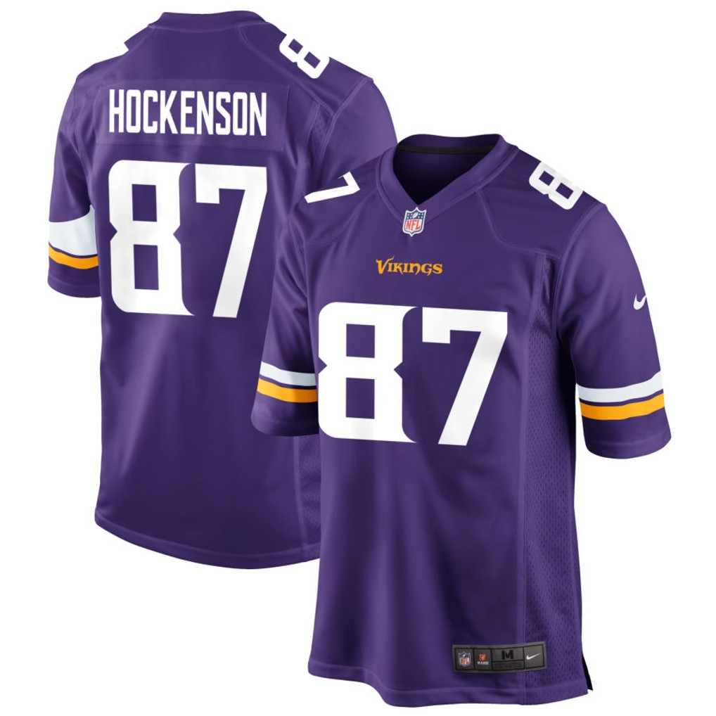 Men's Minnesota Vikings Jerseys #87 T.J. Hockenson Football Jerseys