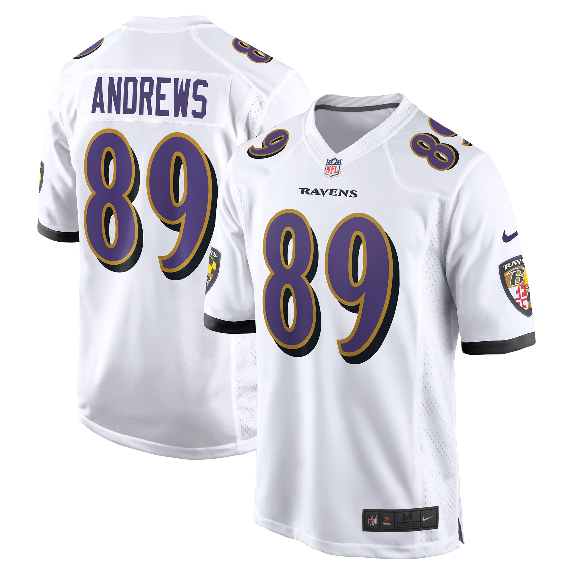 Men's Baltimore Ravens Jerseys #89 Mark Andrews Football Jerseys