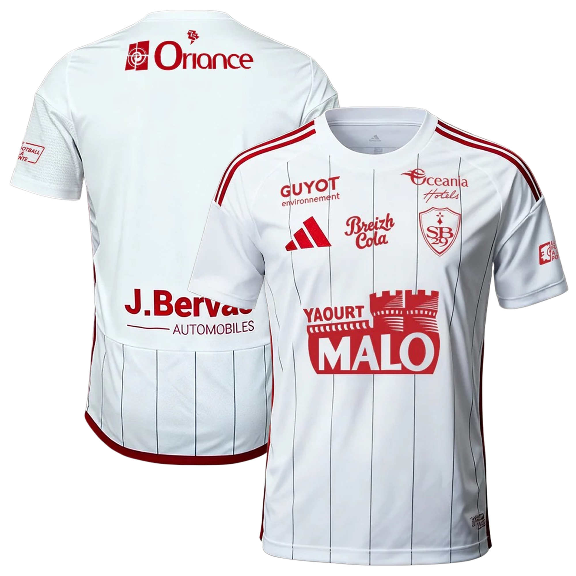 Mens Stade Brestois Away Jersey 2025-26 Football Shirt