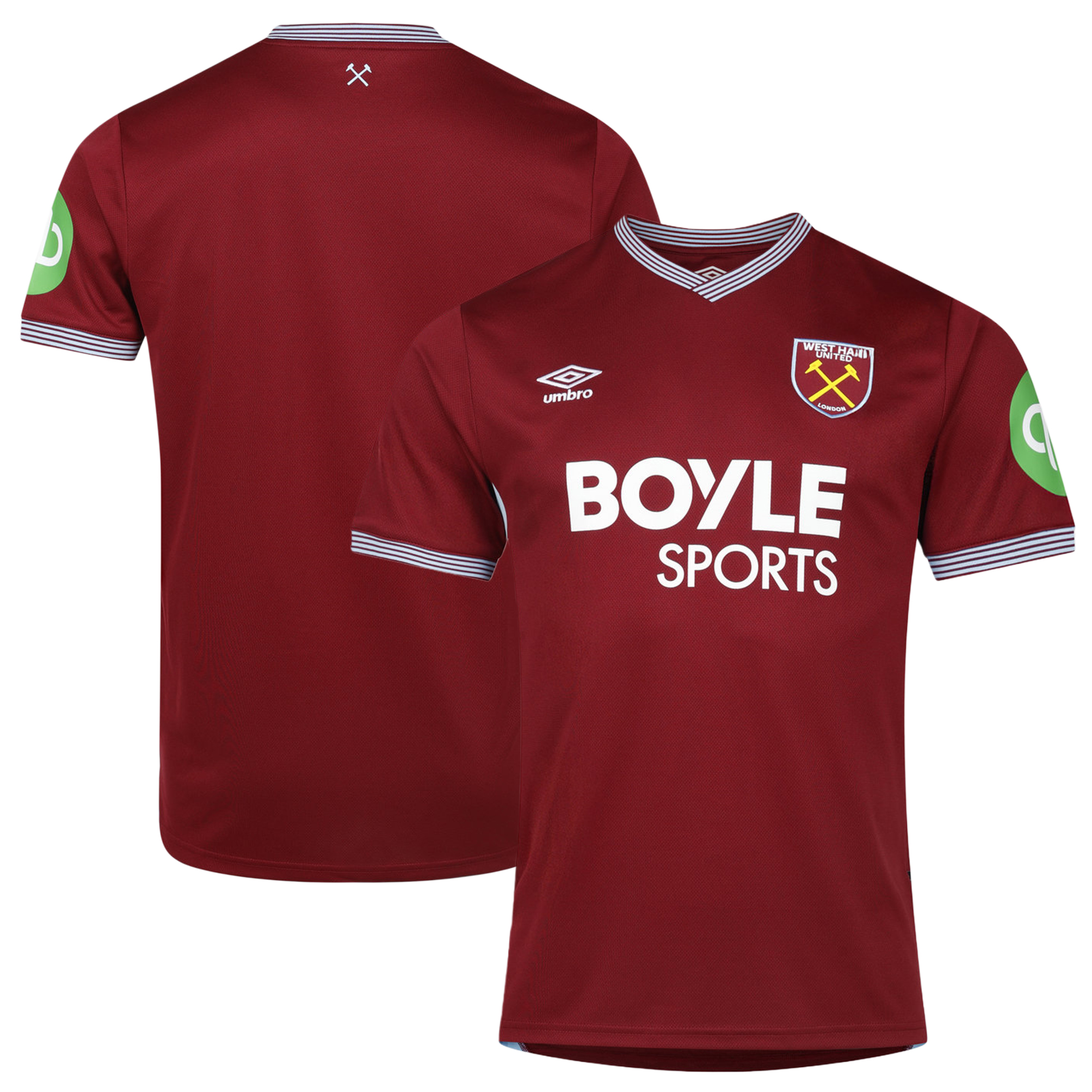 Mens West Ham United Home Shirt 2025-26 Football Shirt