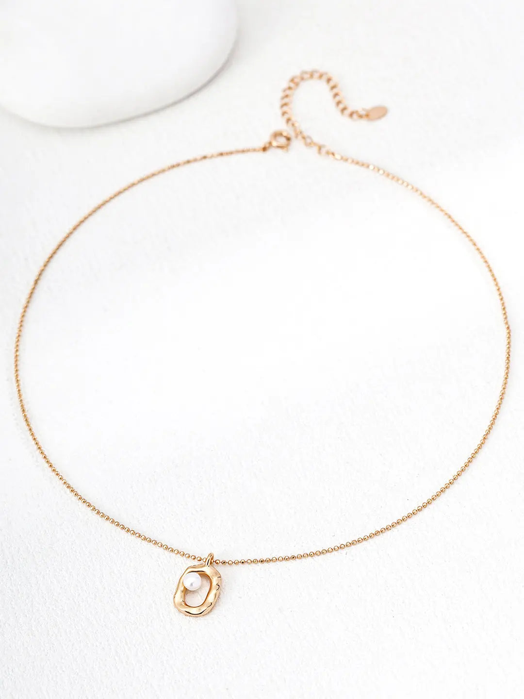 Freshwater Pearl Organic Halo Pendant 925 Silver Necklace Vintage Gold 40cm Irregular Beauty Pearl