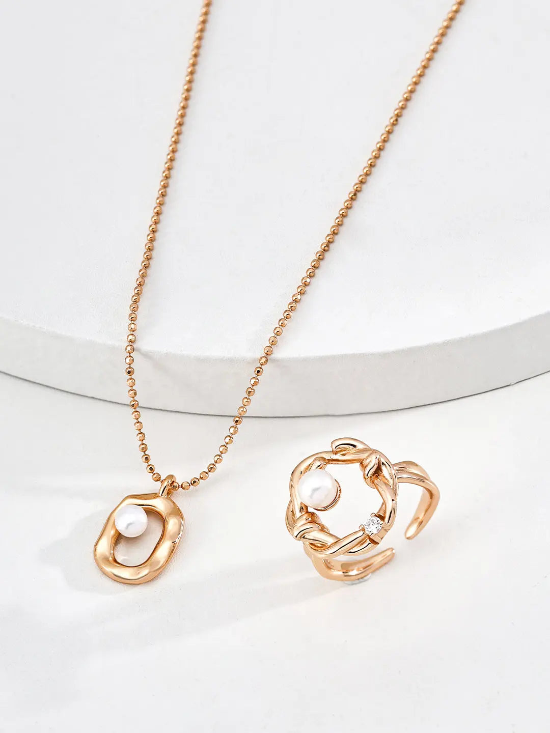 Freshwater Pearl Organic Halo Pendant 925 Silver Necklace Vintage Gold 40cm Irregular Beauty Pearl