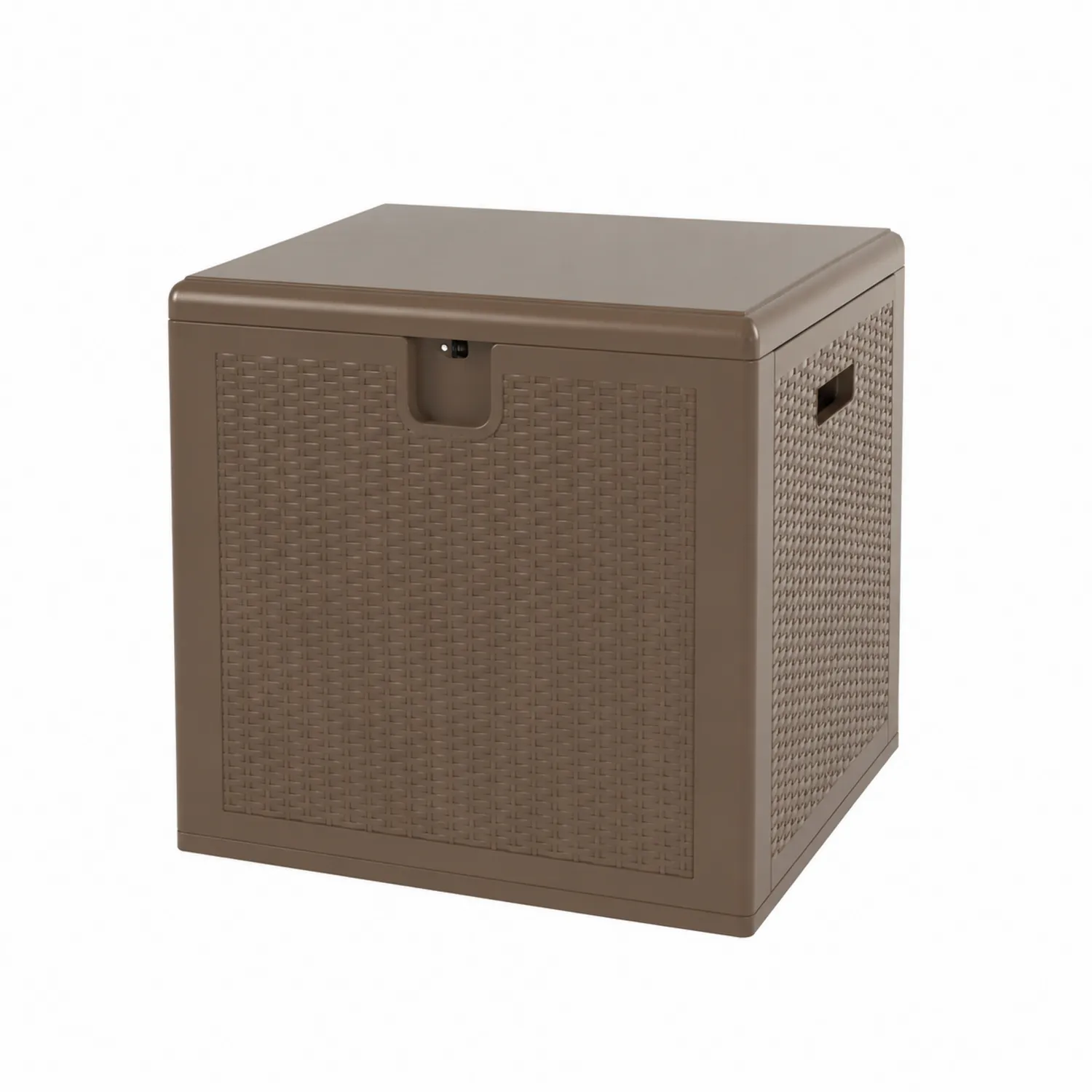 Coffre de rangement en plastique marron 45x45x45cm