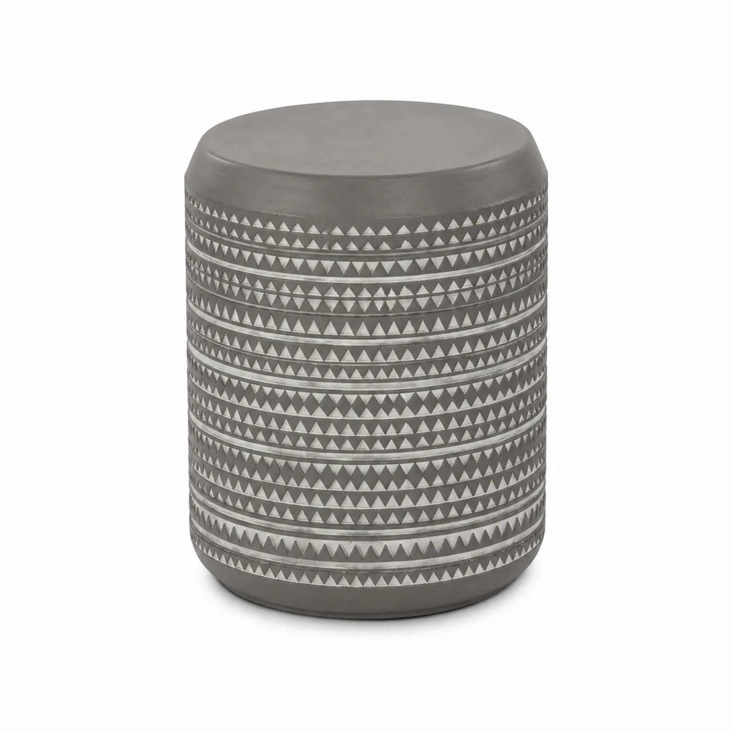 Table d'appoint en céramique avec motifs géométriques Gris Ø 30 cm